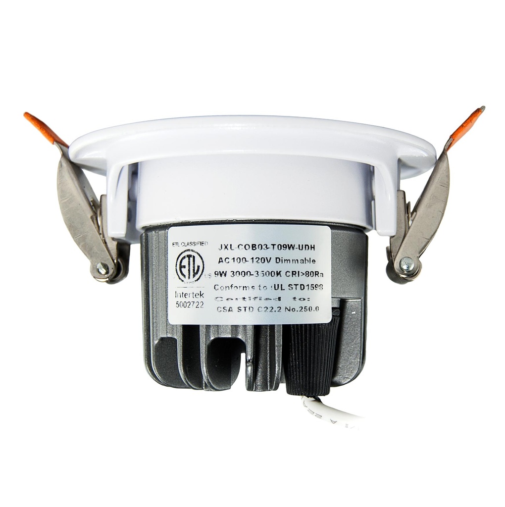 LED DOWN LIGHT RECESS 3" GIMBAL 9W 4K JBOX 120V DIM
